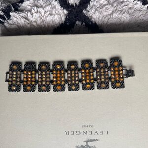 Vintage Style Black and Orange Bracelet